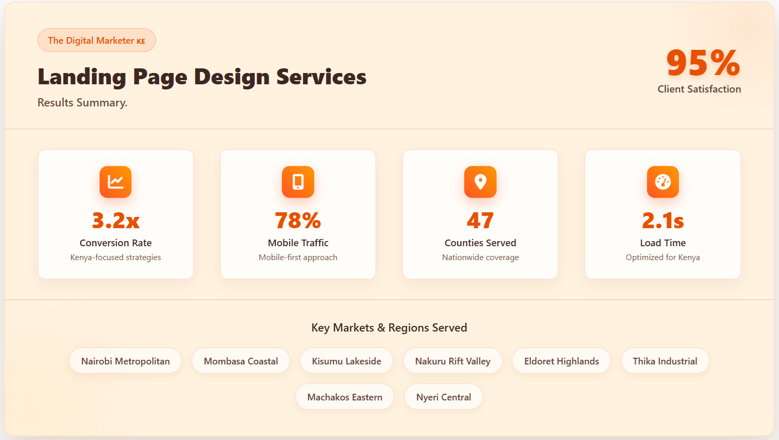 landing page design results in kenya